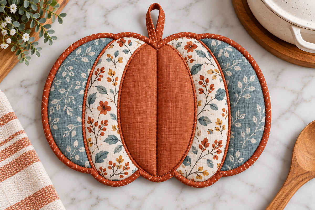 Pumpkin pot holder sewing pattern