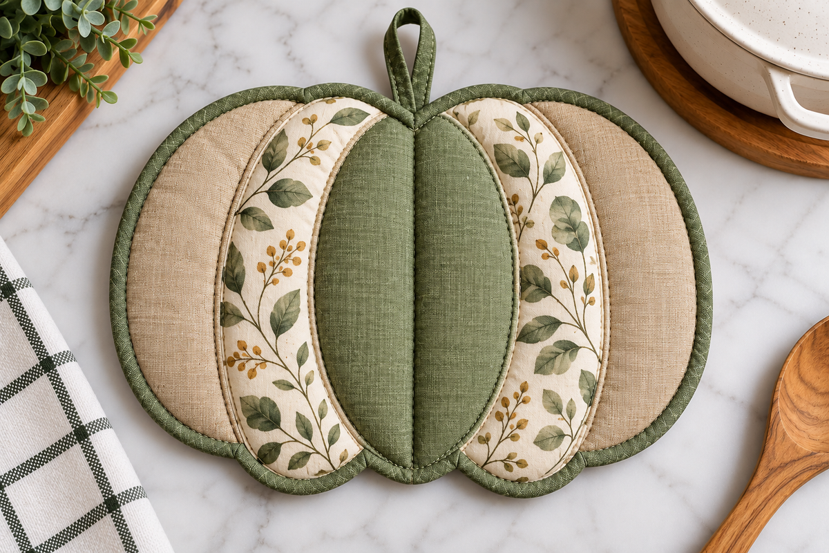Pumpkin pot holder sewing pattern